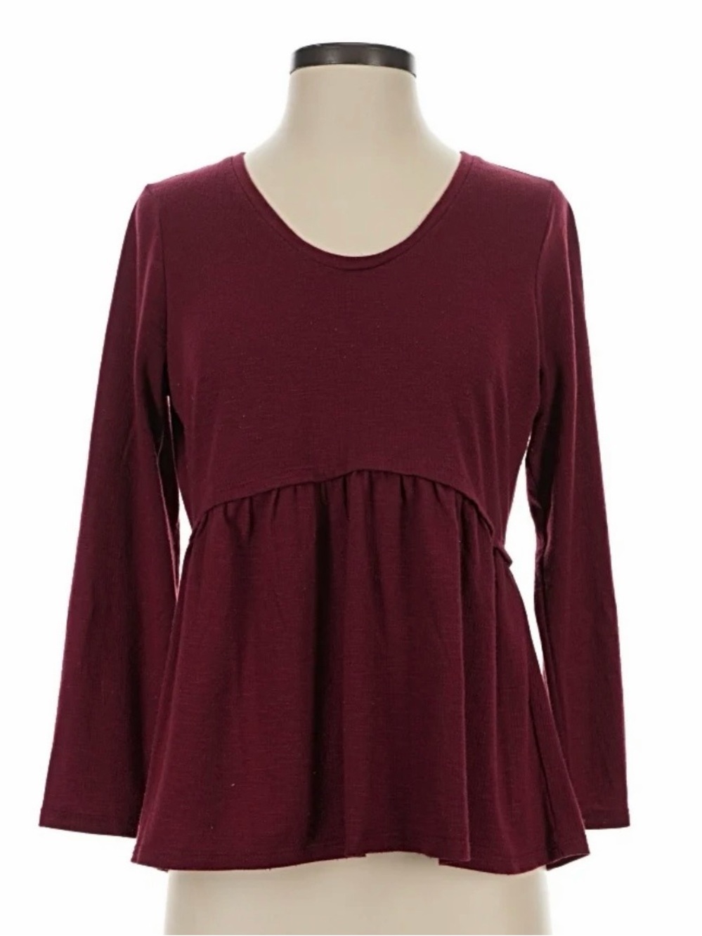 Matilda Jane Long Sleeve Peplum Top - Wine